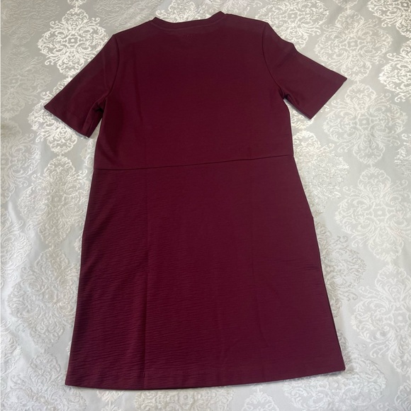 Boss Hugo Boss “Ekadri” Shift Dress With Pockets Burgundy Size Medium NWT - Picture 7 of 10